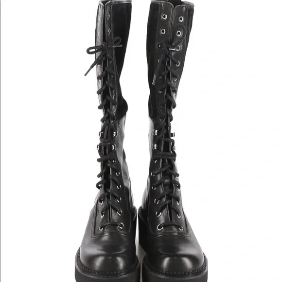 See By Chloe Katerina Leather Combat Boots - Picture 3 of 13